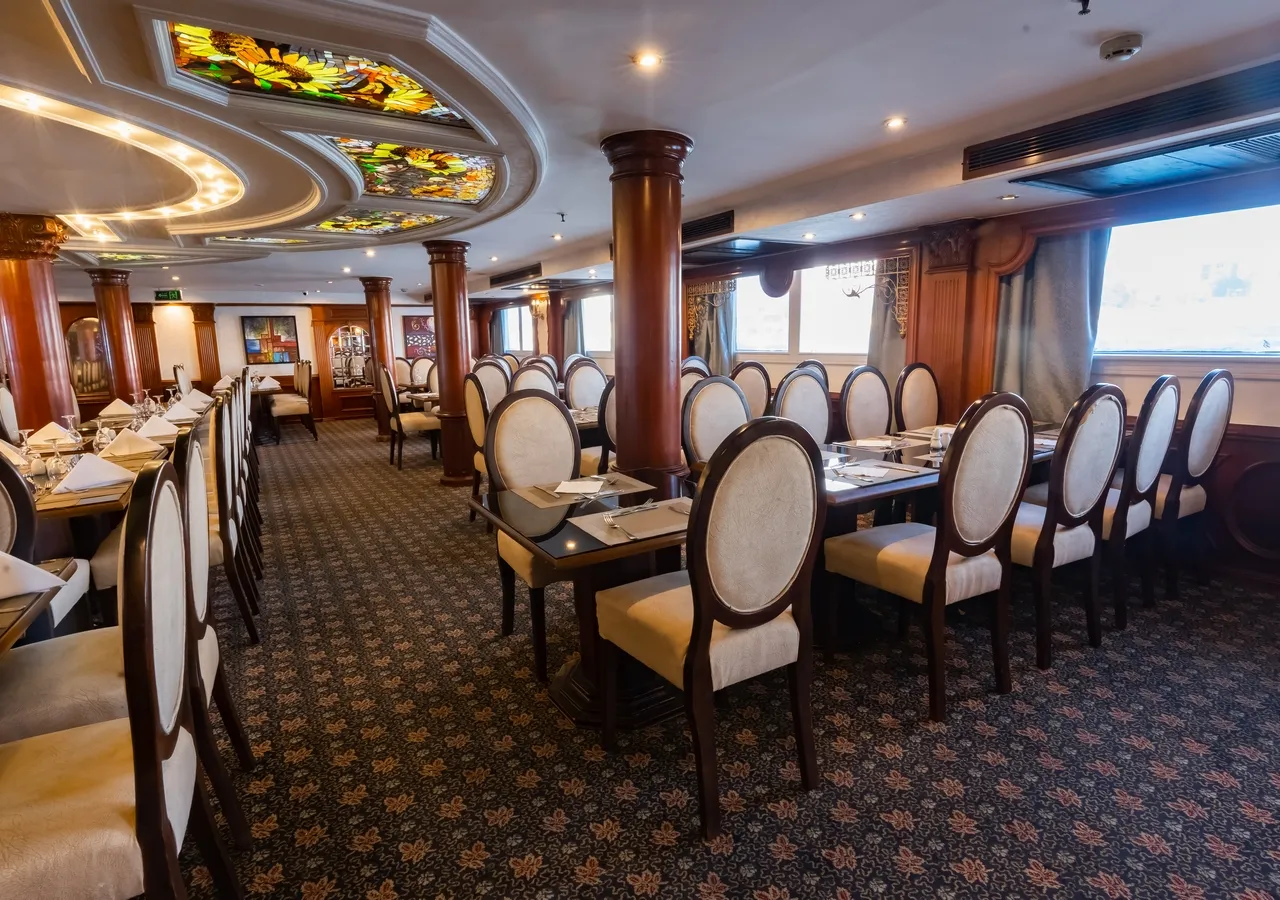 Restaurant aboard the MS Monica Nile Cruise Nile cruise